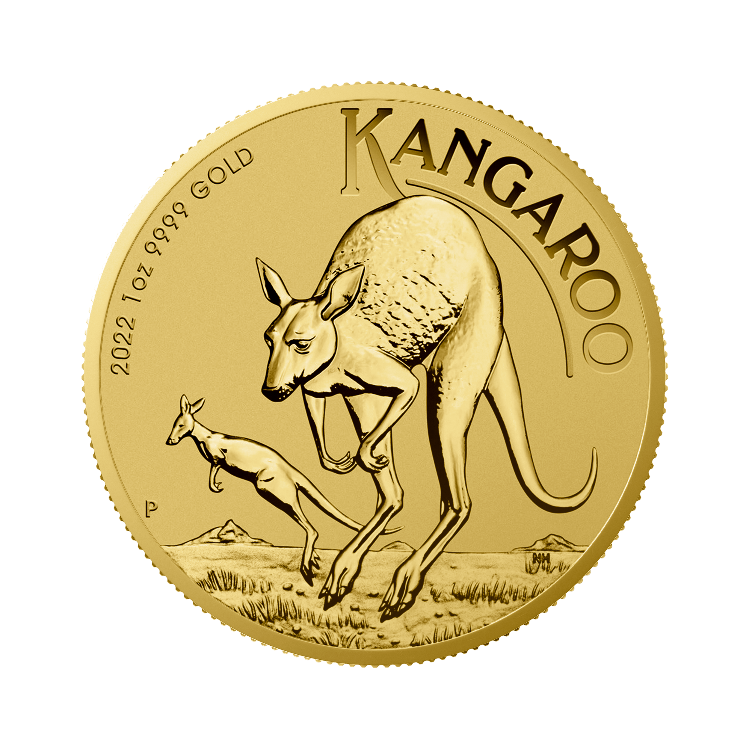 Ontwerp gouden Kangaroo munt