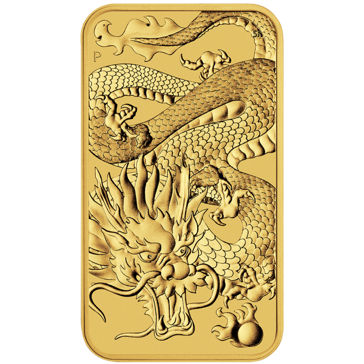 1 troy ounce gouden muntbaar Rectangular Dragon 2022