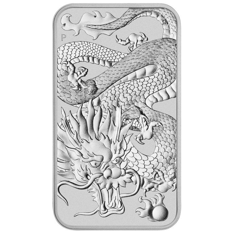 1 troy ounce zilveren muntbaar Rectangular Dragon 2022
