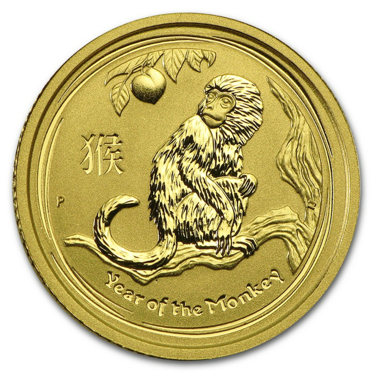 1/10 troy ounce gouden Lunar munt 
