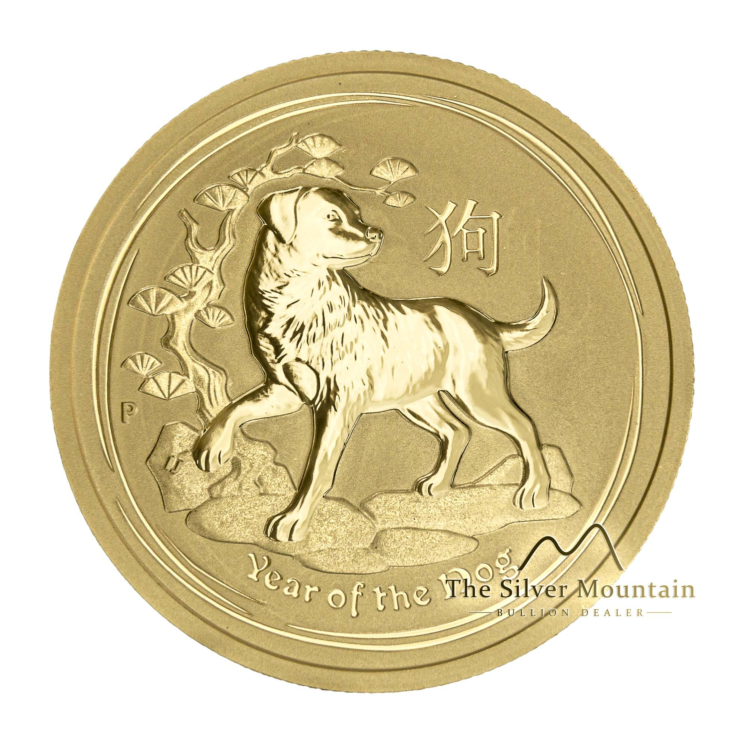 1/2 Troy ounce gouden Lunar munt 2018
