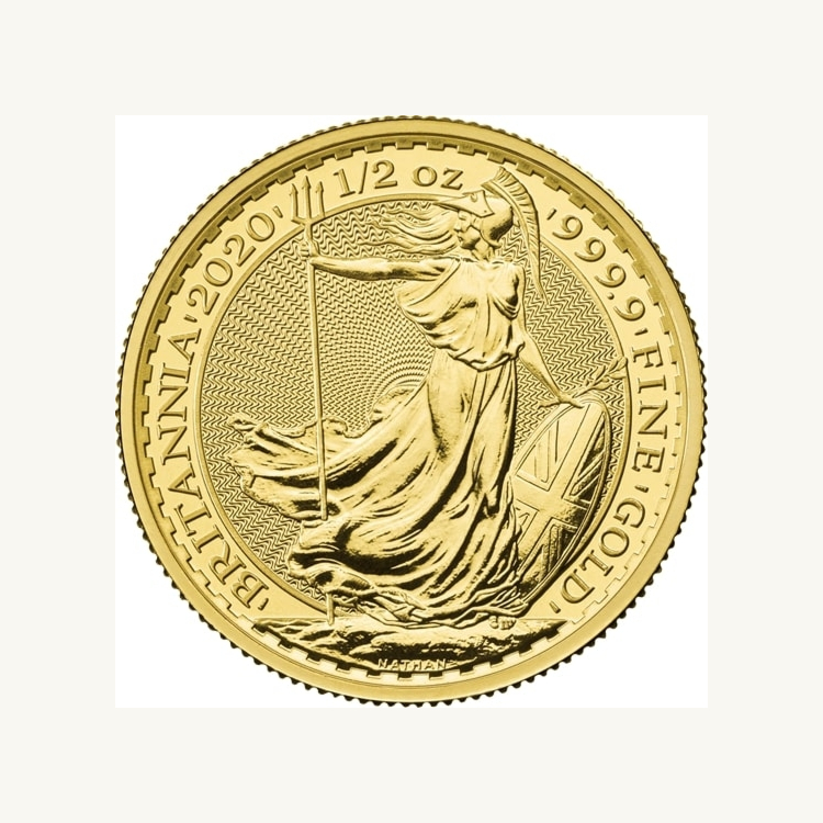 1/2 Troy ounce gouden munt Britannia 2020