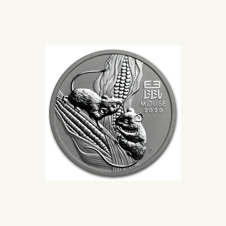 1/2 Troy ounce zilveren munt Lunar 2020