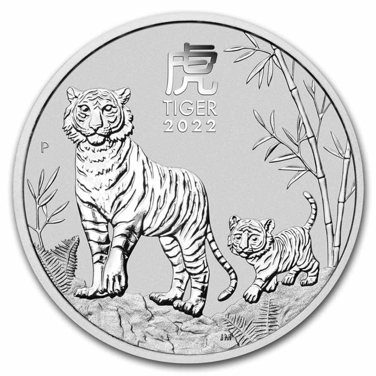 1/2 Troy ounce zilveren munt Lunar 2022