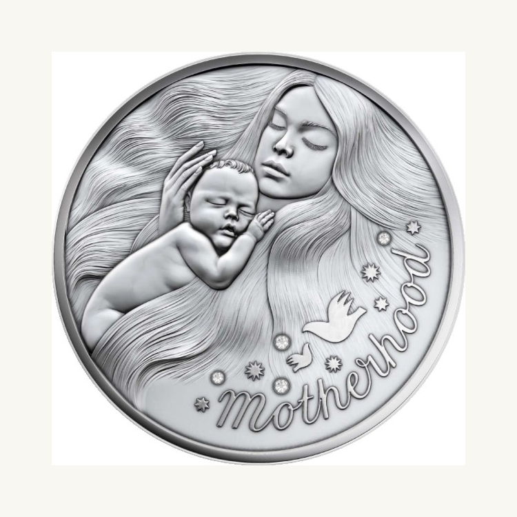 1/2 troy ounce zilveren munt motherhood 2021 Proof