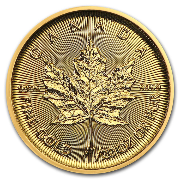 Ontwerp gouden Maple Leaf munt