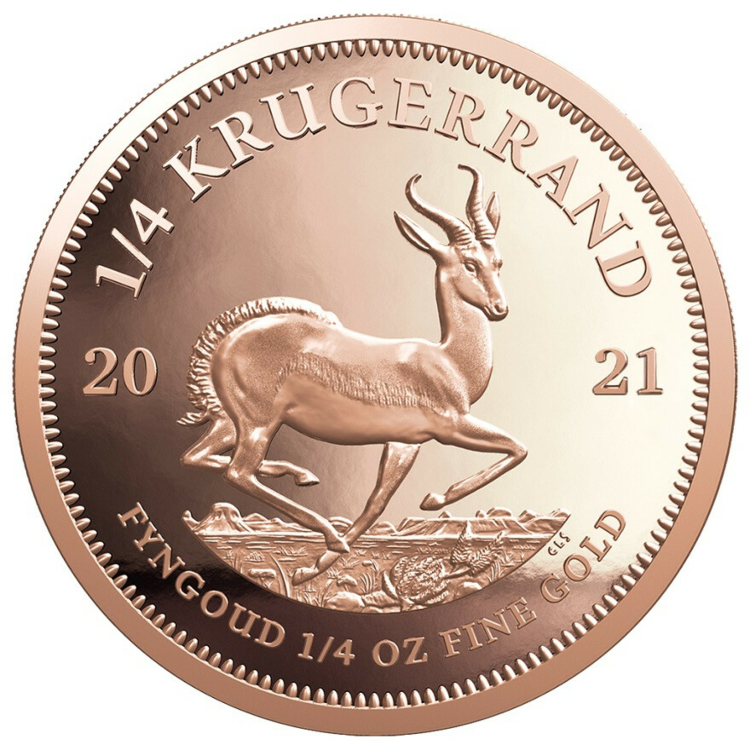 1/4 Troy ounce gouden munt Krugerrand 2021 proof
