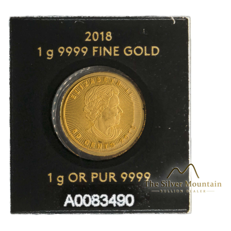 1 Gram gouden Maple Leaf 2019 in Assay Card