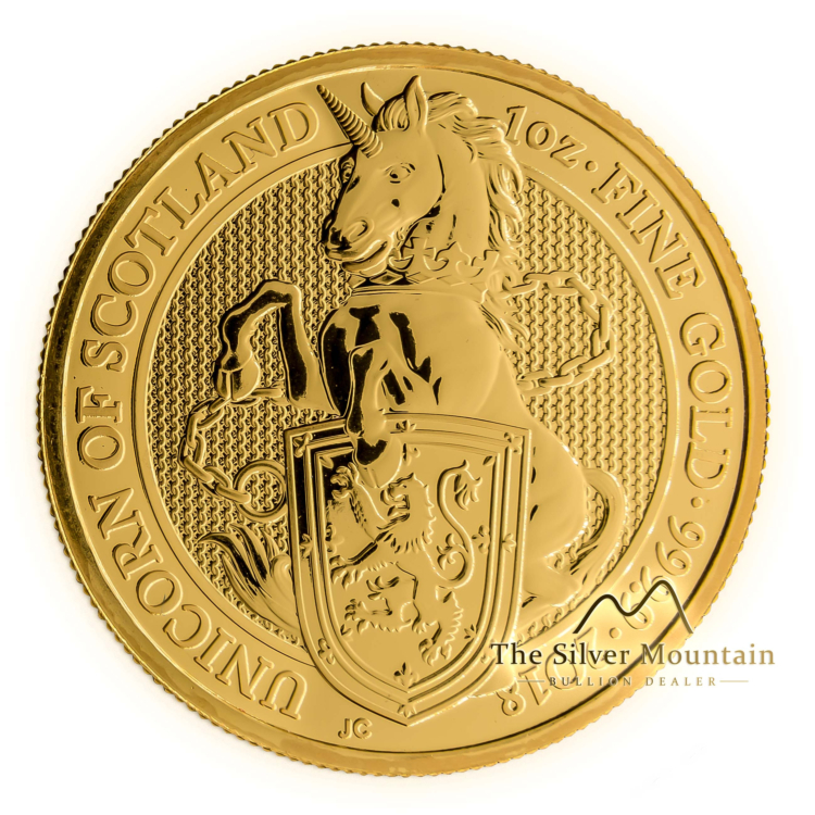 1 Troy ounce goud Queens Beasts 2018 Unicorn