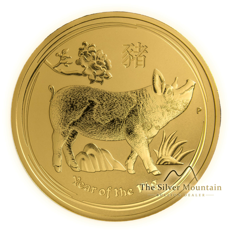 1 Troy ounce gouden munt Lunar 2019