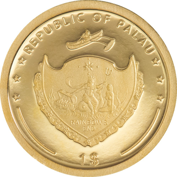 1 gram gouden munt klavertje vier 2021 proof