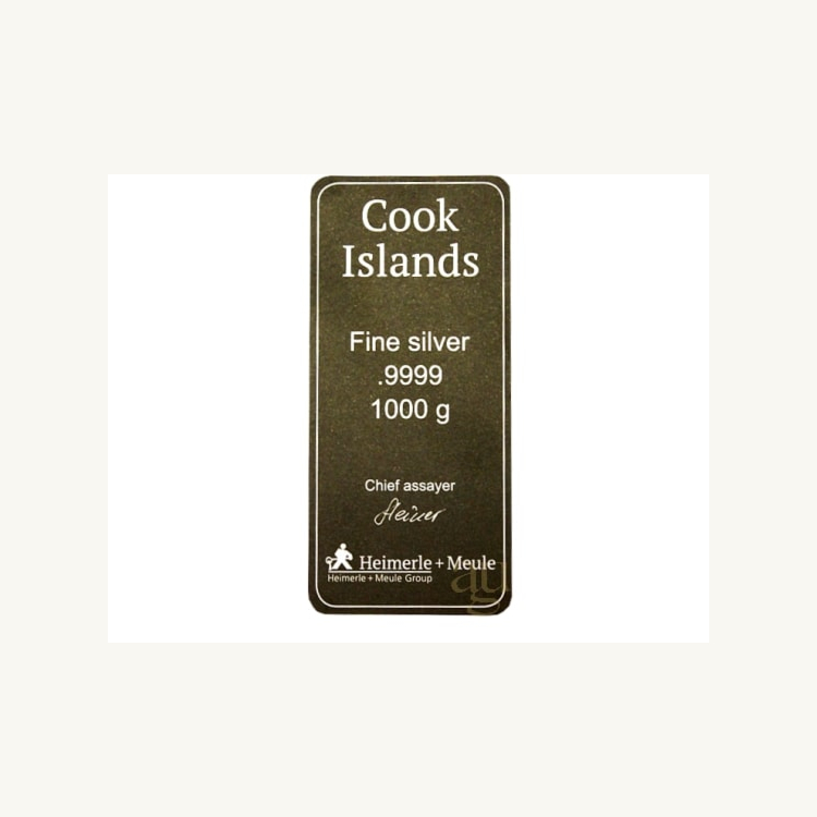 1 Kilogram zilveren muntbaar Cook Islands 2020