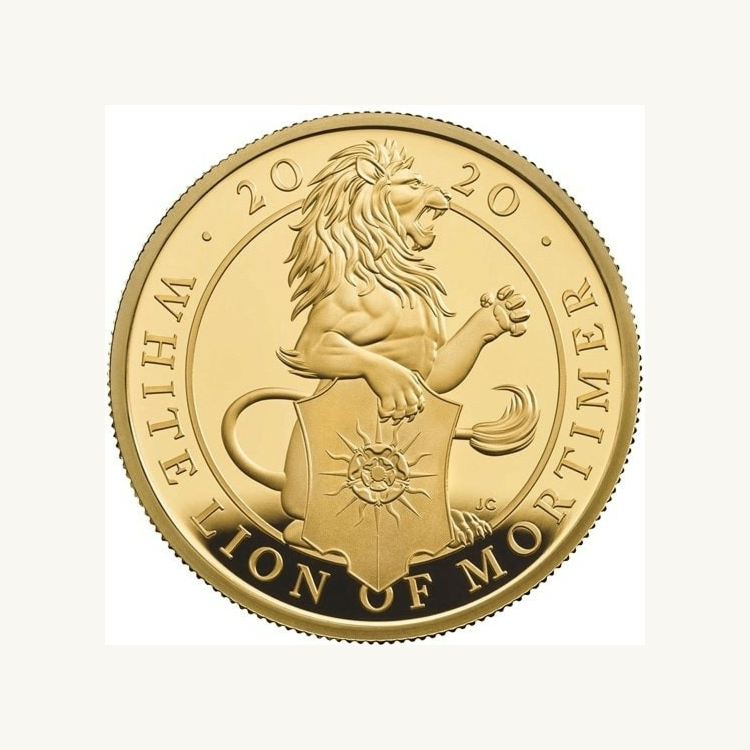 1 Troy ounce gouden munt Queens Beasts White Lion Proof