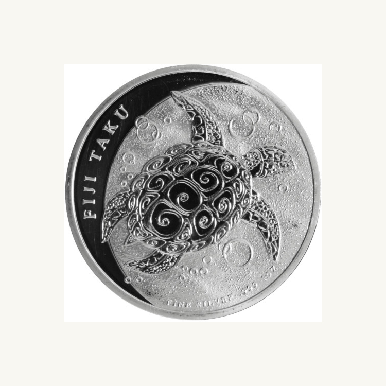 1 troy ounce zilver Fiji Taku schildpad munt