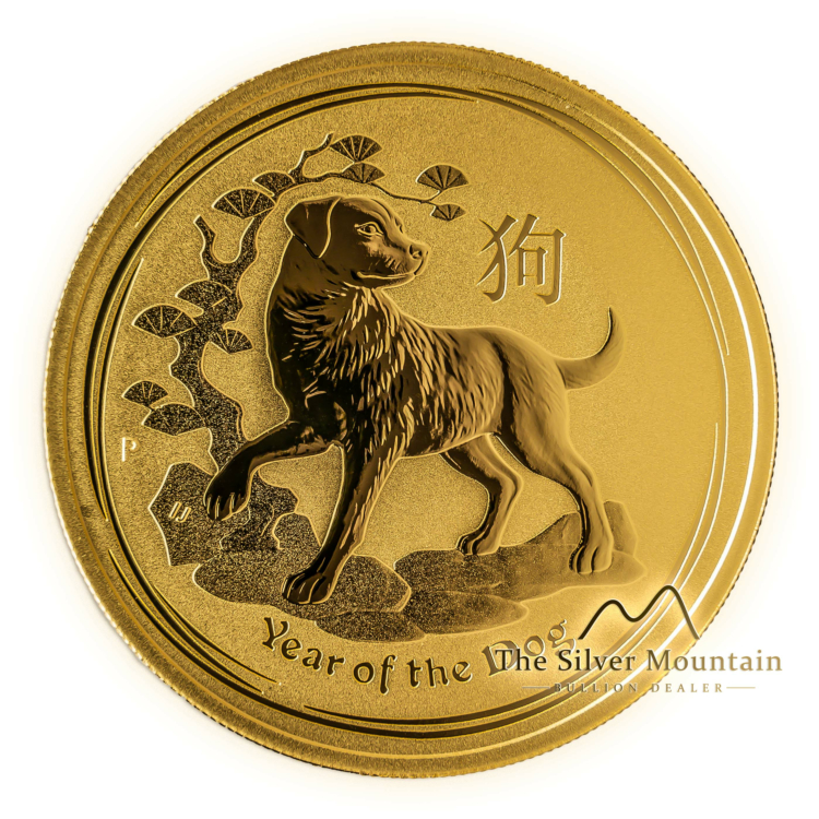 1 troy ounce gouden Lunar munt 2018