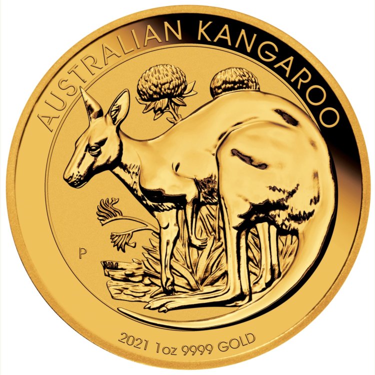 Ontwerp gouden kangaroo munt