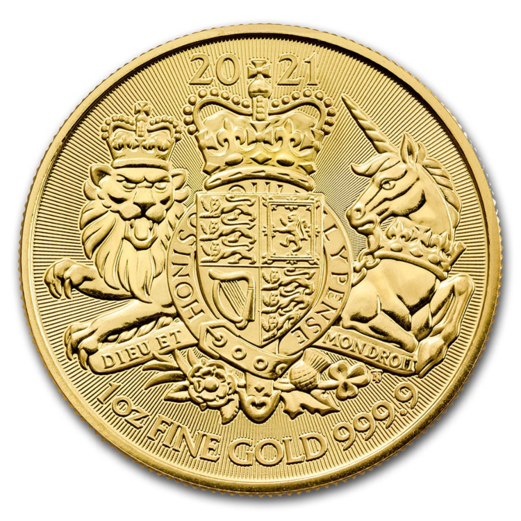 1 Troy ounce gouden munt Royal Arms 2021
