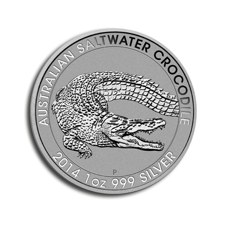 1 troy ounce zilveren munt Saltwater Crocodile 2014