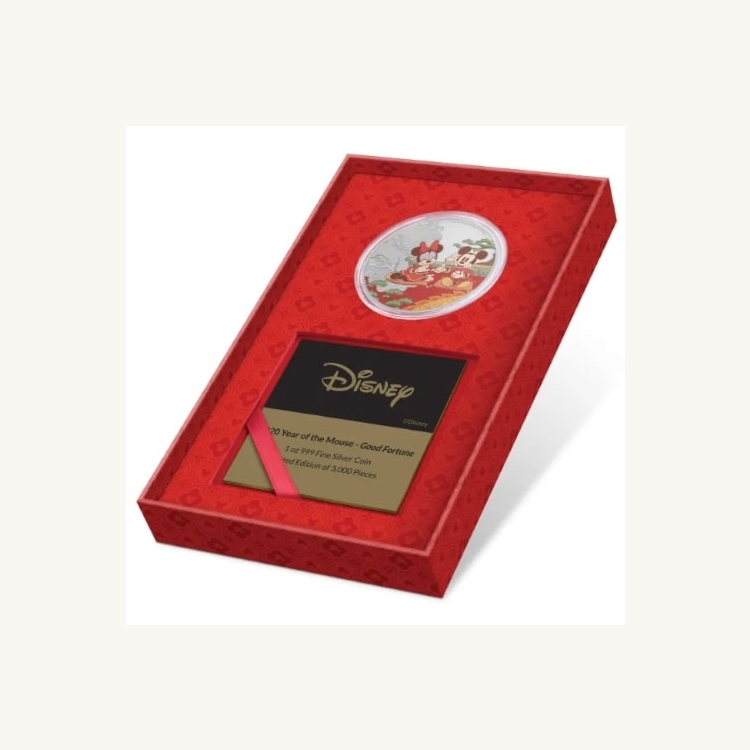 1 Troy ounce zilveren munt Disney Lunar Year of the Mouse 2020 - Good Fortune