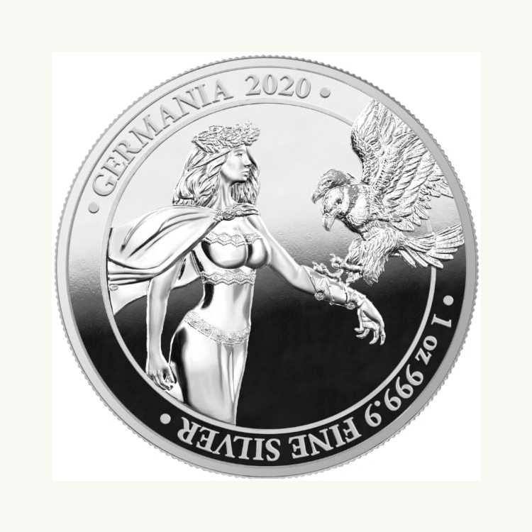 1 Troy ounce zilveren munt Germania 2020 Proof