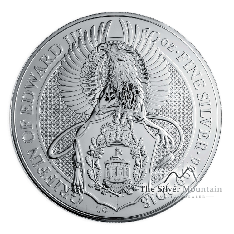 10 Troy ounce zilveren munt Queens Beasts Griffin