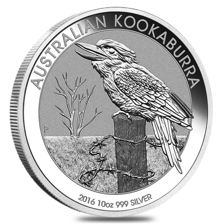 10 troy ounce zilver Kookaburra munt 2016