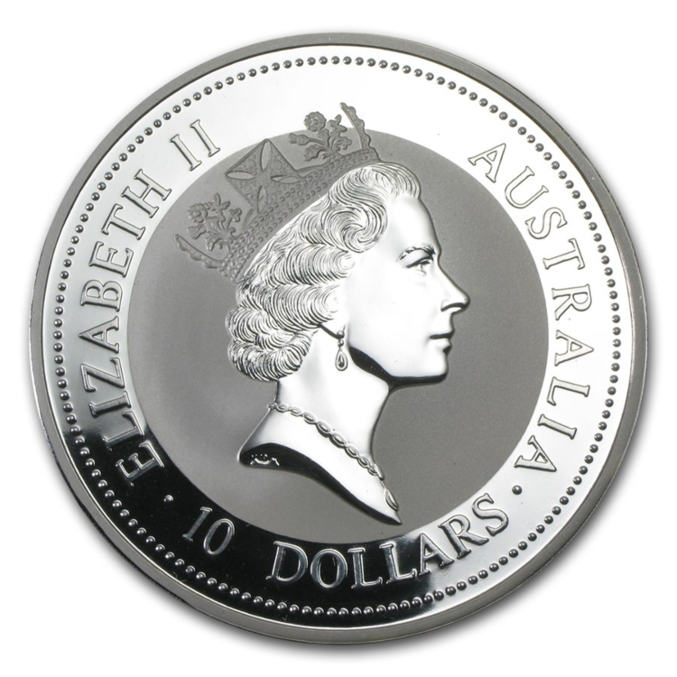 10 Troy ounce zilveren munt Kookaburra 1997