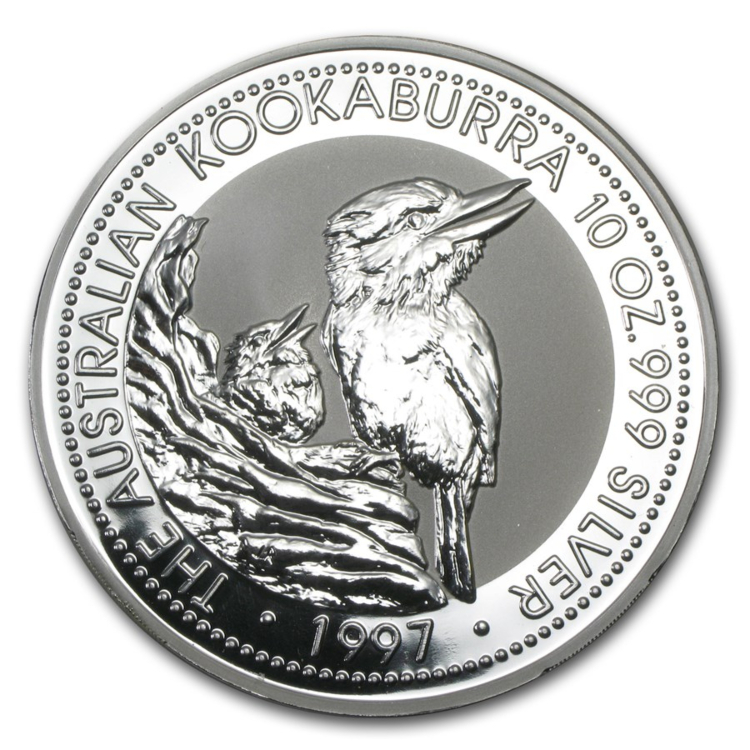 10 Troy ounce zilveren munt Kookaburra 1997
