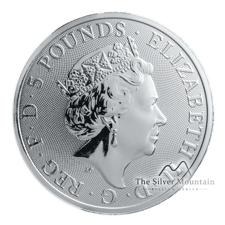 10 Troy ounce zilveren munt Queens Beasts Falcon of the Plantagenets 2019