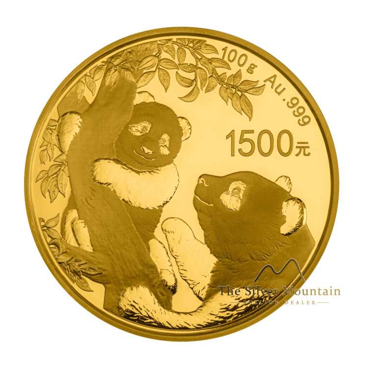 100 Gram gouden munt Panda 2021 Proof