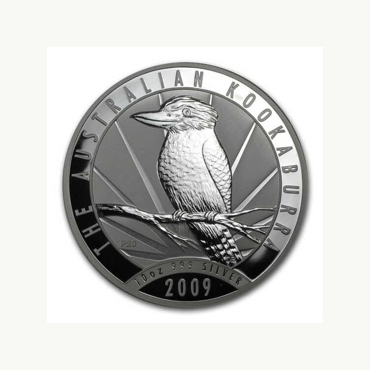 10 troy ounce zilver Kookaburra munt 2009