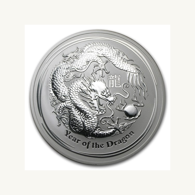 10 Troy ounce zilveren munt Lunar 2012