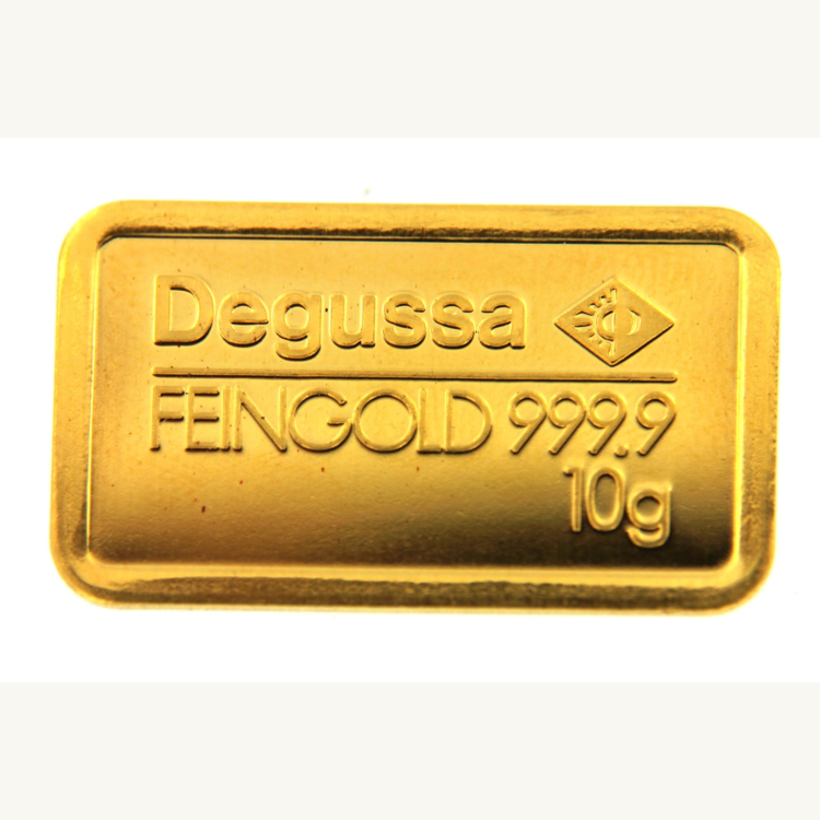 10 Gram goudbaar Degussa
