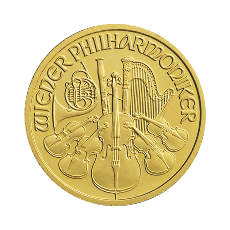 Gouden 1/10 troy ounce Philharmoniker munt