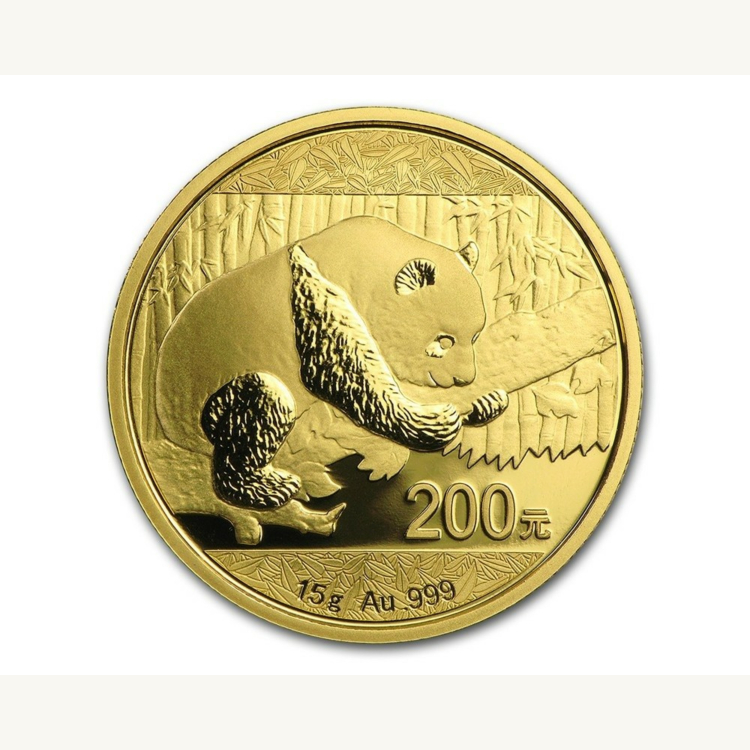 15 Gram goud Panda munt 2016