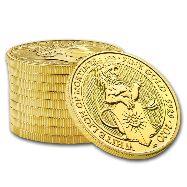 1 Troy ounce gouden munt Queens Beasts White Lion