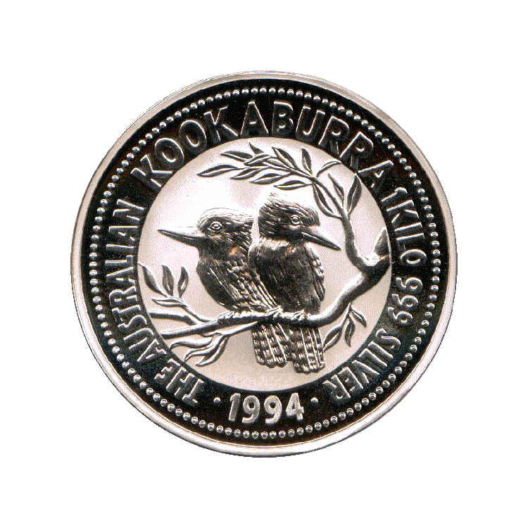 1 kilo Kookaburra zilver munt 1994