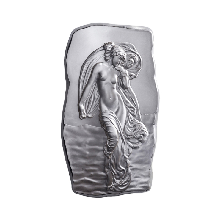 1 kilo zilverbaar Woman on Water voorkant