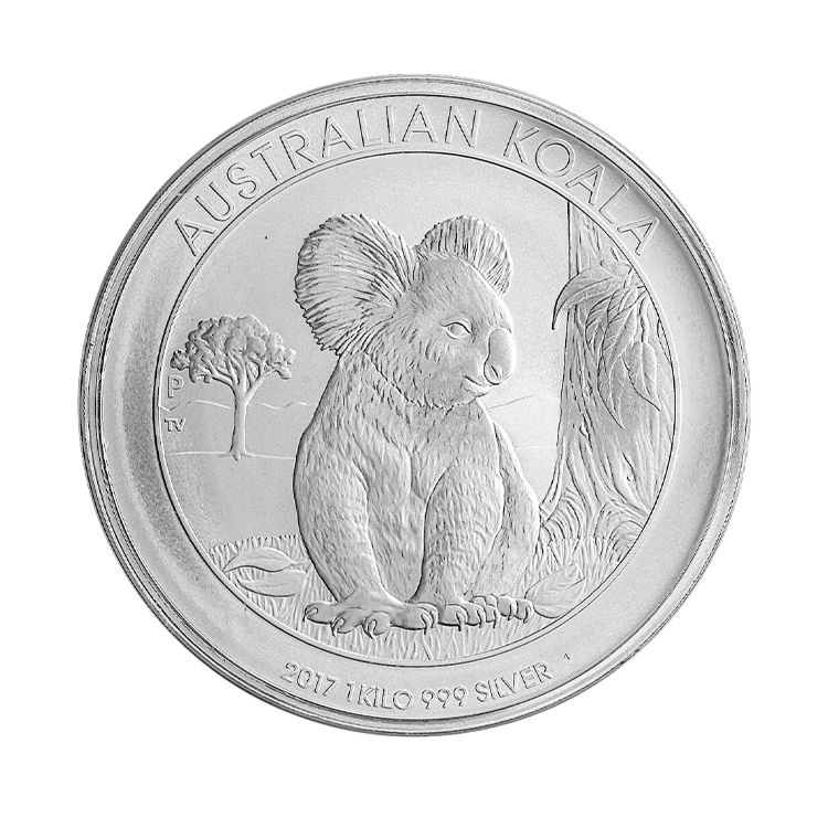 Voorzijde 1 Kilo zilveren Koala munt 2017