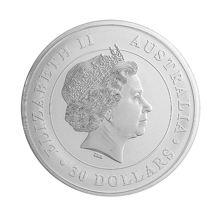 Achterzijde 1 Kilo zilveren Koala munt 2017