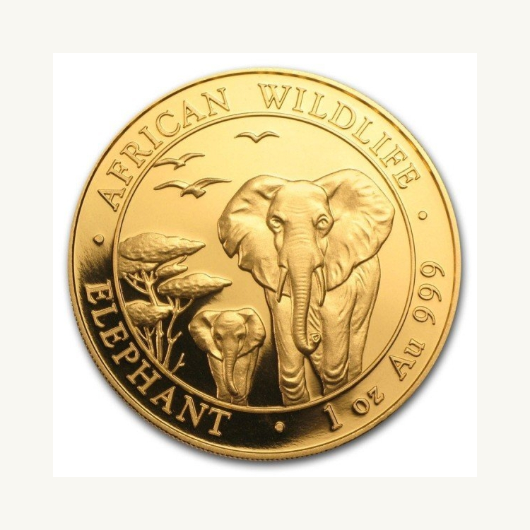1 Troy ounce gouden munt Somalische Olifant 2017