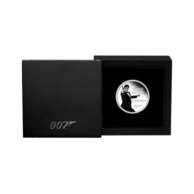 1 troy ounce zilveren munt James Bond 2023 proof verpakking