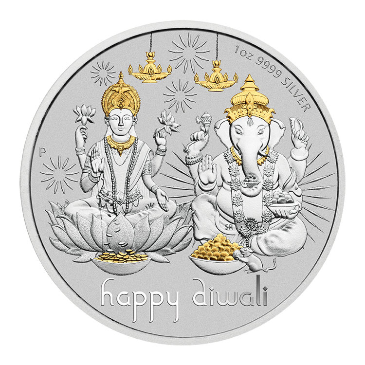 1 troy ounce zilveren munt Diwali 2021