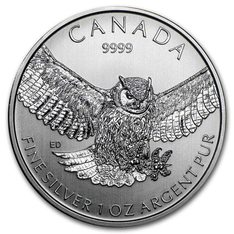 1 troy ounce zilveren munt Great Owl diverse jaargangen