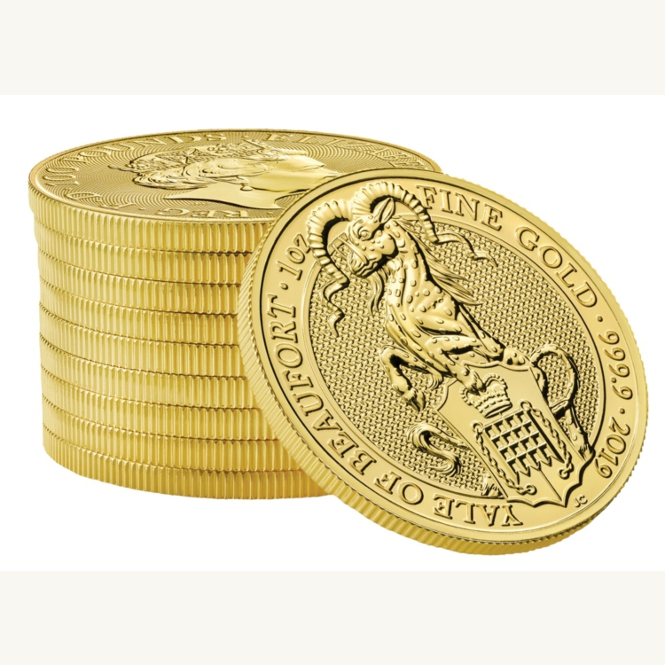 1 Troy ounce gouden munt Queens Beasts Yale of Beaufort 2019