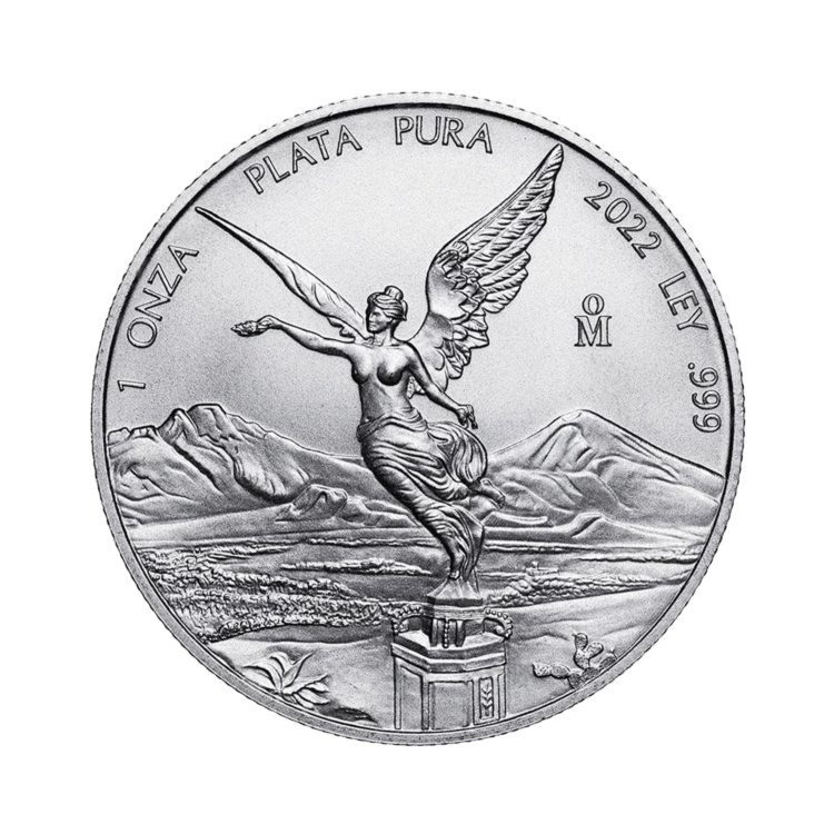 1 troy ounce zilveren munt Mexico Libertad 2022 voorkant