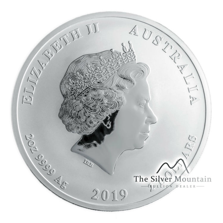 2 Troy ounce zilveren munt Lunar 2019