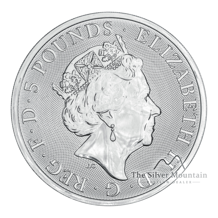 2 Troy ounce zilveren munt Queen Beasts Yale of Beaufort 2019