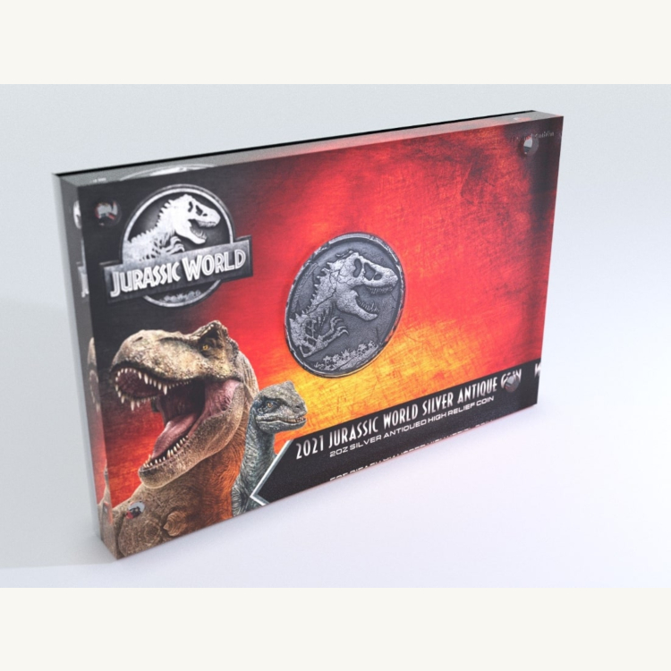 2 troy ounce zilveren munt Jurassic World 2021