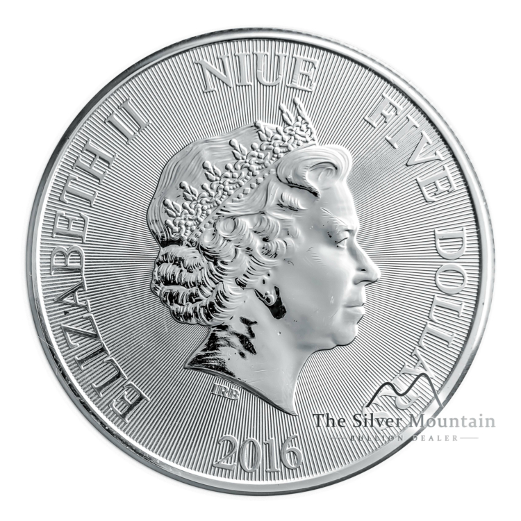 2 troy ounce zilveren munt Niue Hawksbill Turtle 2016 of 2015